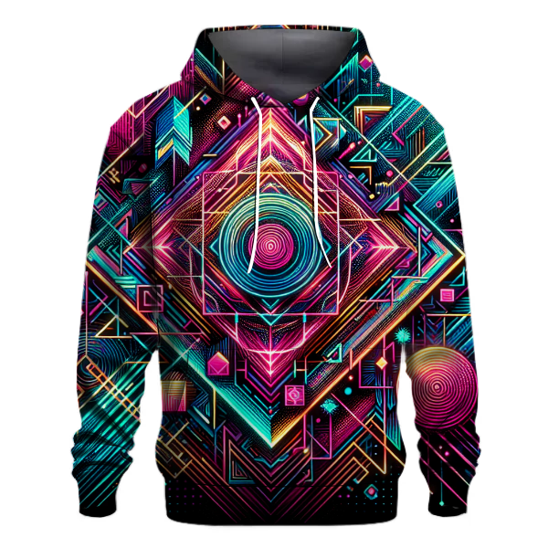 Neon Fusion Design Hoodie Designer Hoodies