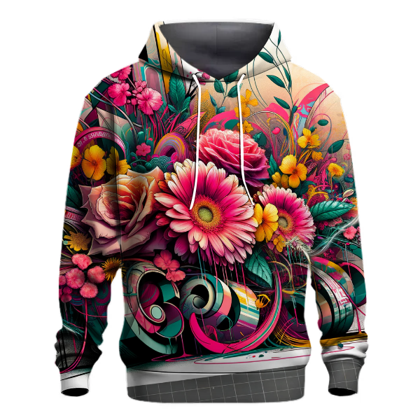 Floral Graffiti Burst Hoodie