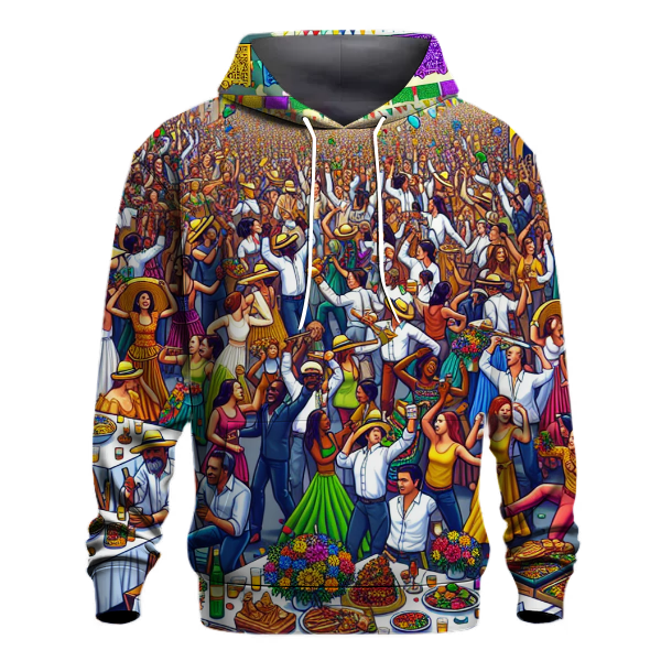 Vivid Fiesta Celebration Hoodie Lightweight Hoodies