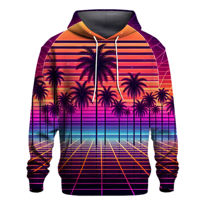 Electric Sunset Paradise Hoodie Embroidered Hoodies