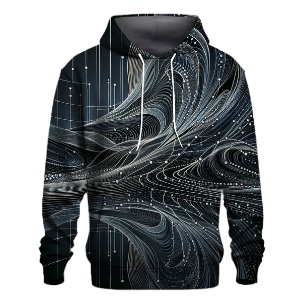 Digital Wave Reflection Hoodie