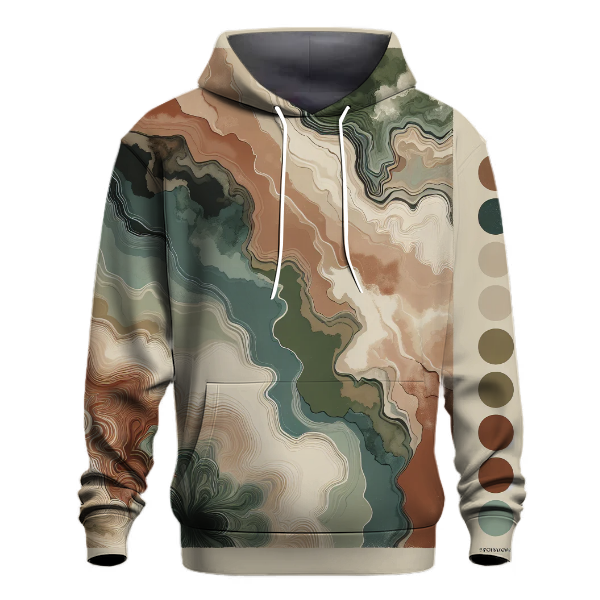 Earthy Abstract Tie-dye Hoodie