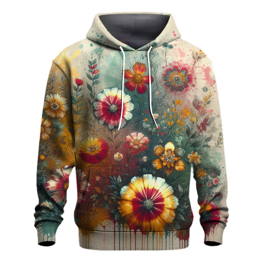 Floral Melody Tie-dye Design Hoodie