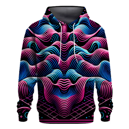 Neon Wave Illusion Hoodie