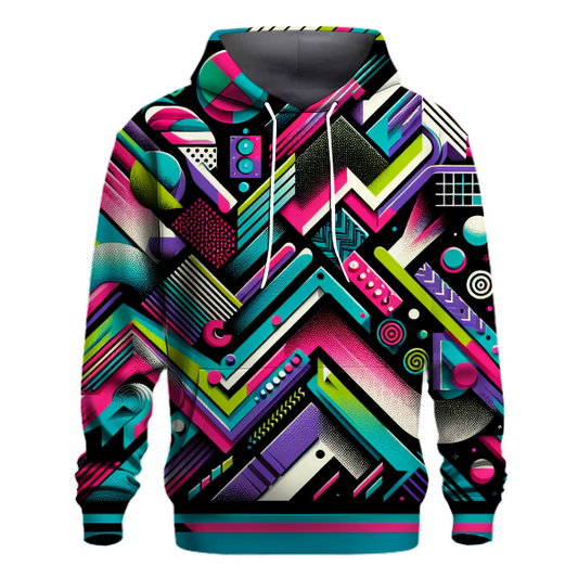 Dynamic 80s Patterns Hoodie Hoodies Fashion