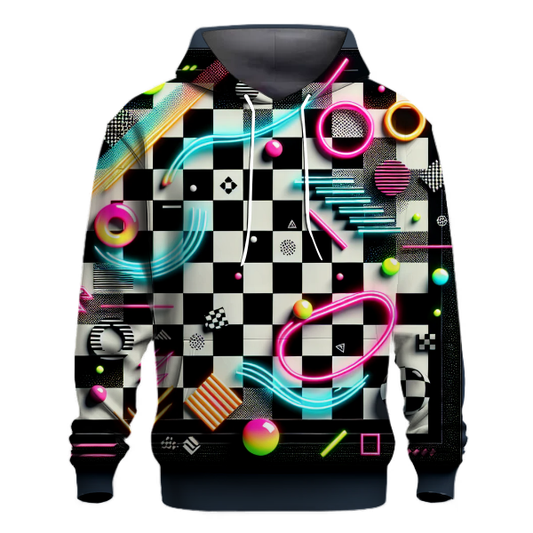 Flashy Neon Checkerboard Hoodie Custom Hoodies