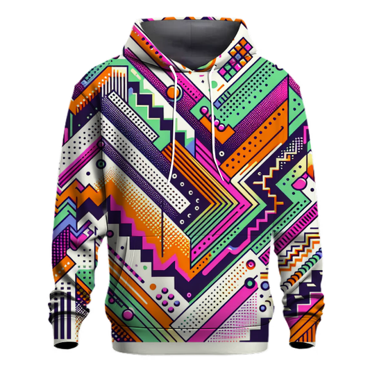 Bold 80s Patterns Hoodie Hoodies Fashion