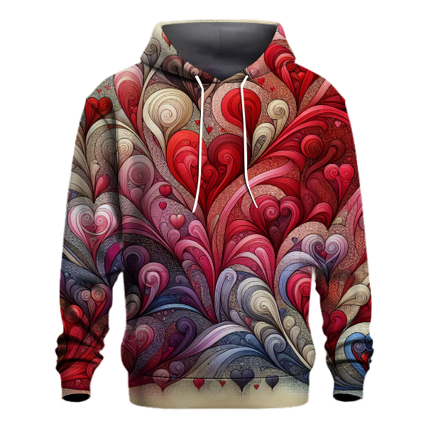 Colorful Hearts And Swirls Hoodie Hoodie Designs