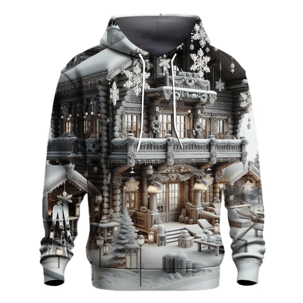 Ski Lodge Snowflakes Hoodie