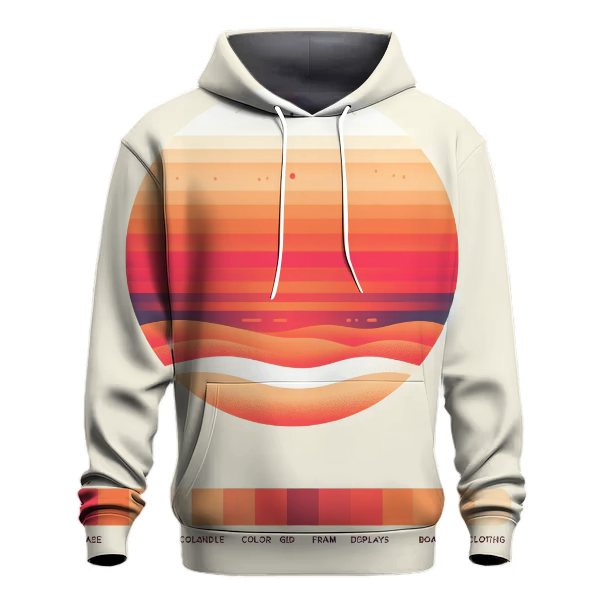 Vibrant Coral Sunset Gradient Hoodie