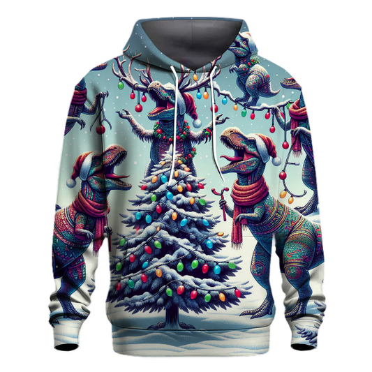 Cute Christmas Dinosaurs Hoodie