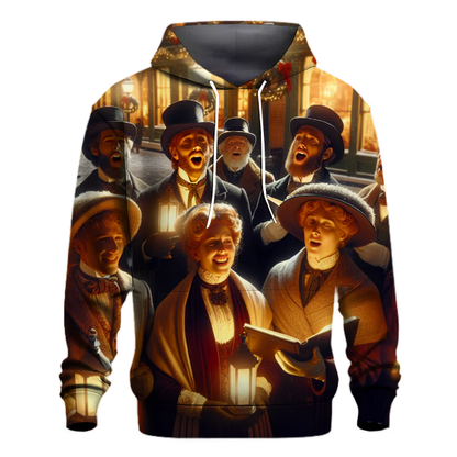 Victorian Christmas Carolers Delight Hoodie