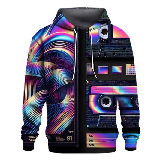 Retro Wave Reflections Hoodie Lightweight Hoodies