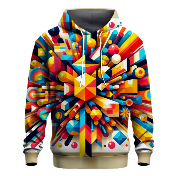 Color Pop Geometric Hoodie