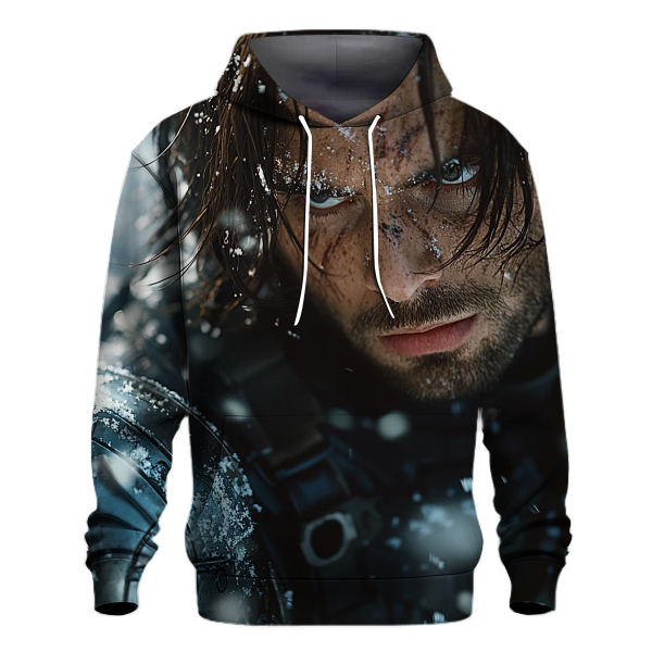 Sebastian Stan: The Wintry Shadows of a Lethal Soldier Hoodie