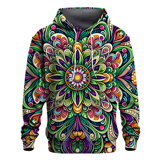 Electric Floral Harmony Hoodie