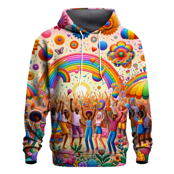 Vibrant Rainbow Celebration Hoodie