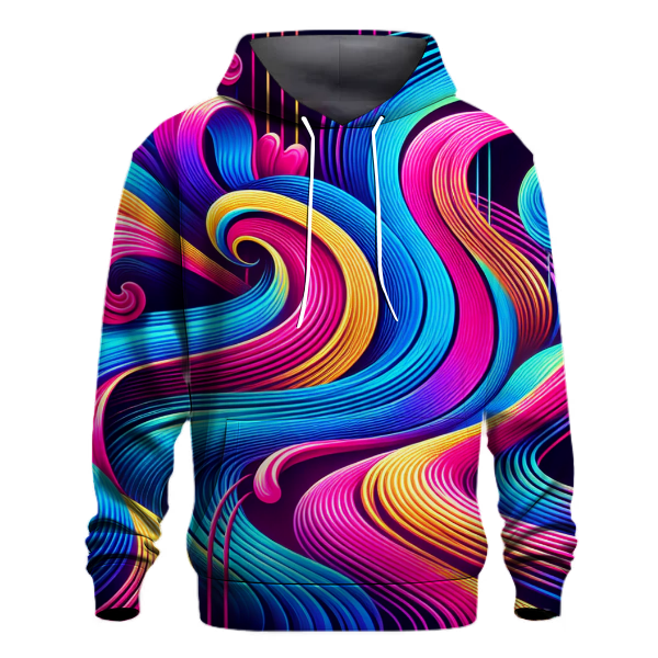 Retro Neon Mirage Hoodie