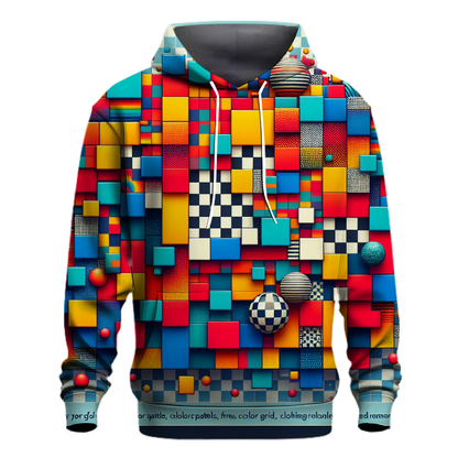 Vibrant Checkerboard Charm Hoodie