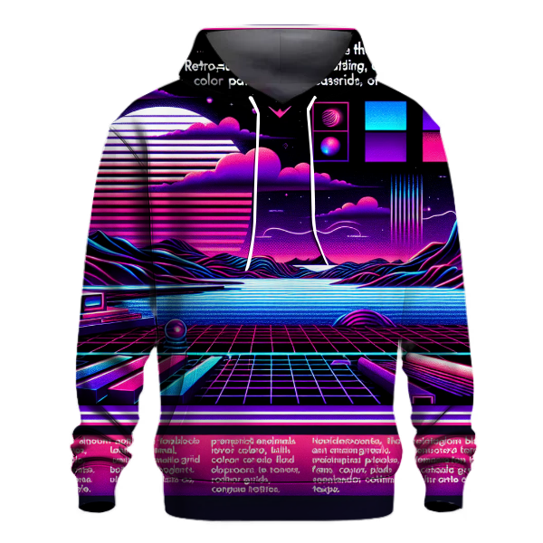 Retro Futuristic Landscape Hoodie