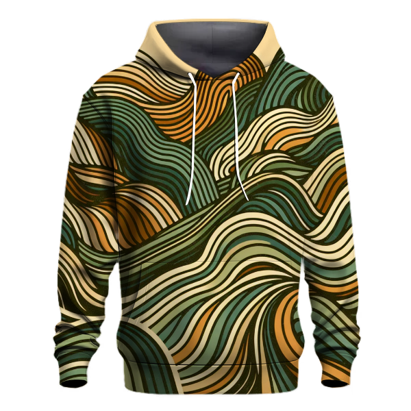 Vintage Groove Waves Hoodie