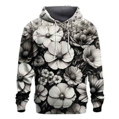 Artistic Floral Sketch Hoodie