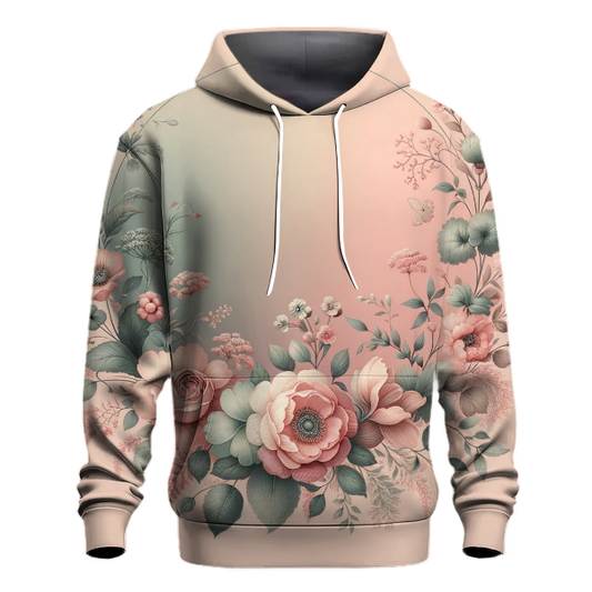 Vintage Floral Gradient Hoodie