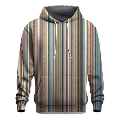 Retro Pinstripe Panorama Hoodie Hoodies Fashion