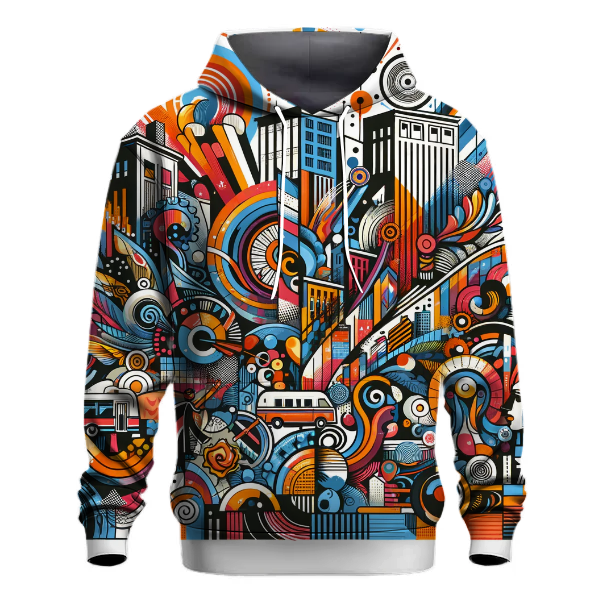 Vibrant City Mural Art Hoodie