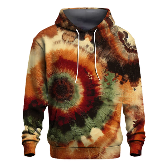 Rustic Earth Tie-dye Design Hoodie