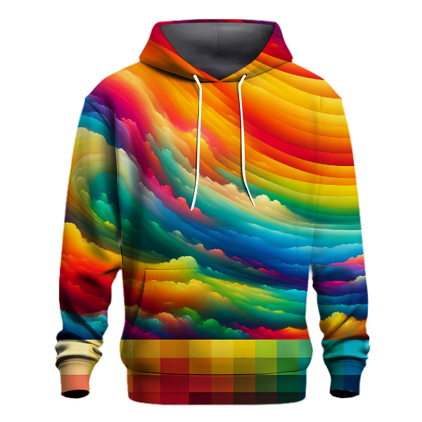 Vibrant Rainbow Splash Gradient Hoodie