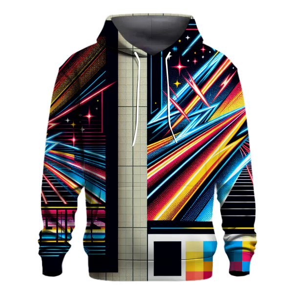 Retro Laser Lines Hoodie