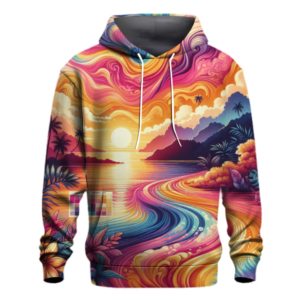 Tropical Sunset Tie-Dye Hoodie