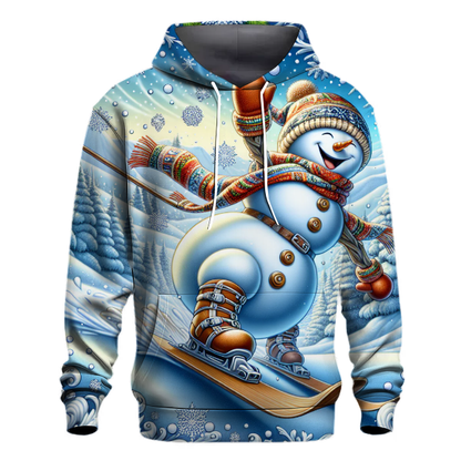 Skiing Snowman Extravaganza Hoodie