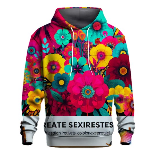 Funky Floral Collage Hoodie Custom Hoodies