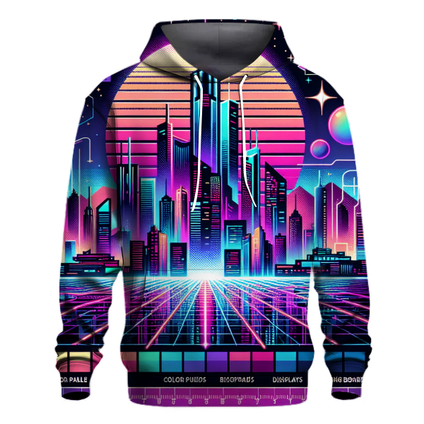 Retro Futuristic Skyline Hoodie