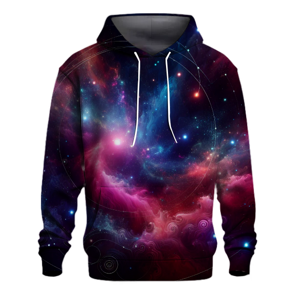 Neon Cosmic Voyage Hoodie