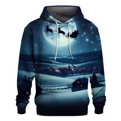 Starry Santa's Sleigh Journey Hoodie