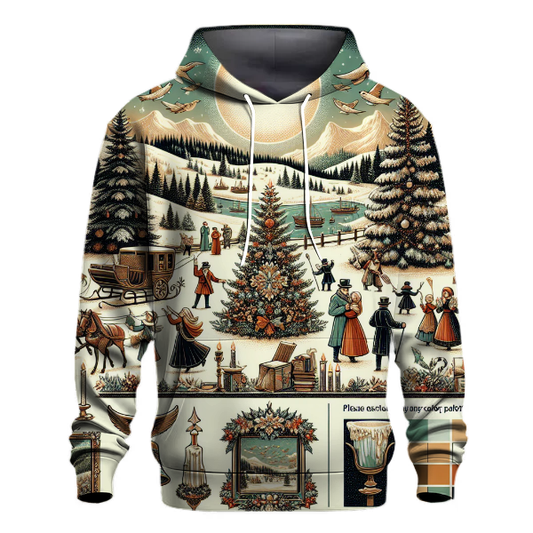 Vintage Holiday Postcard Hoodie