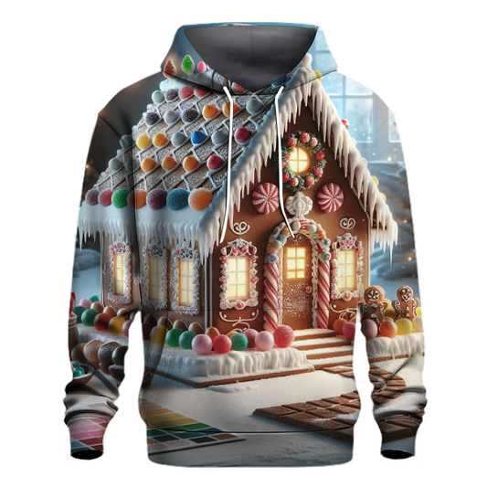 Charming Gingerbread House with Candy Decorations Hoodie