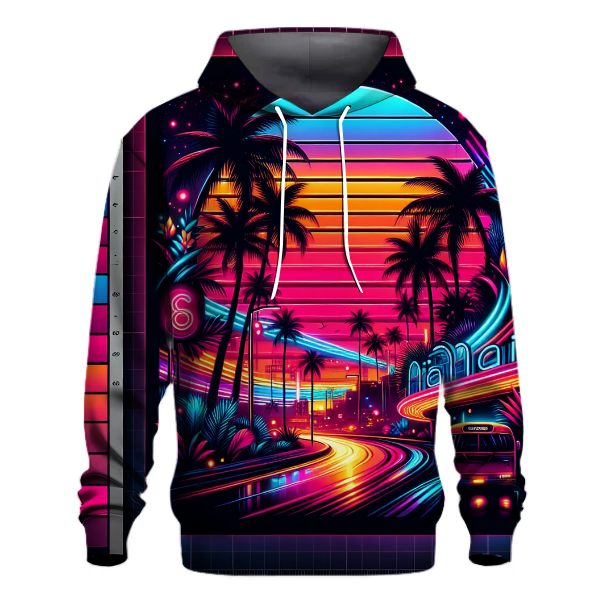 Vintage Miami Nights Hoodie