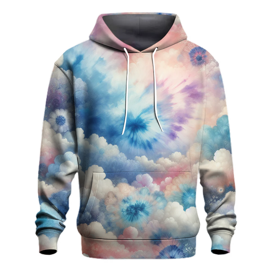 Whimsical Clouds Tie-dye Hoodie