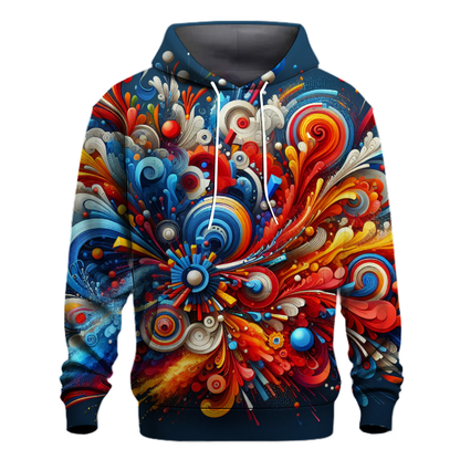 Vibrant Art Explosion Hoodie