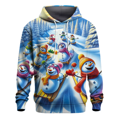 Sledding Snowmen Adventure Hoodie