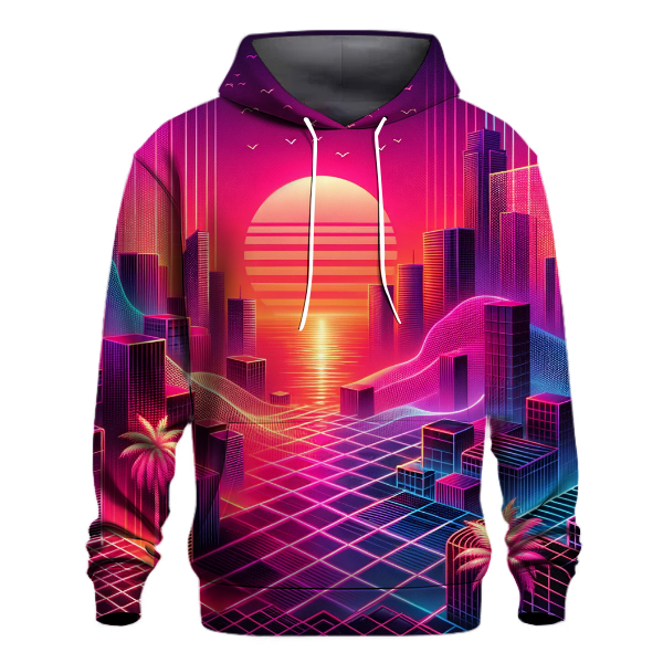 Retro Synthwave Sunset Hoodie