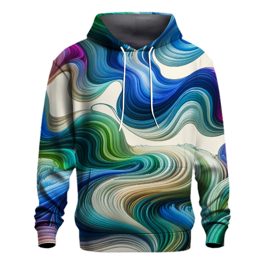 Vivid Color Wave Hoodie Hoodie Designs