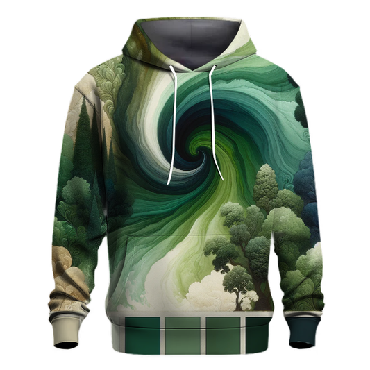 Emerald Dreamscape Tie-dye Design Hoodie