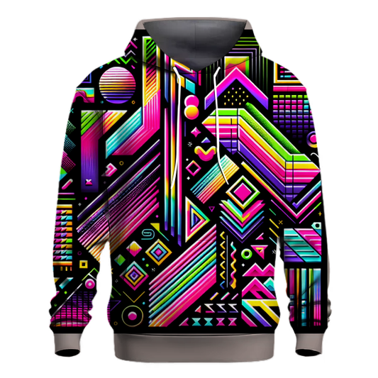 Radical 80s Pattern Hoodie