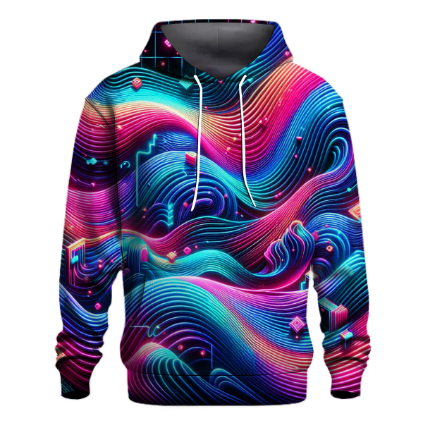 Digital Waves of Color Hoodie