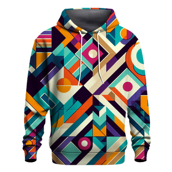 Funky Geometric Design Hoodie